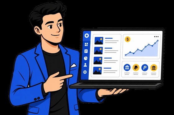 Creator managing articles, earnings, and payouts in one dashboard