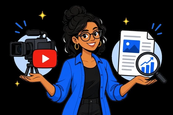 Content creator turning video into SEO articles and revenue growth